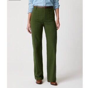 NWT JCrew Factory Lizzie High-Rise Wide-Leg Pants, Pine green size 32 (size 14)